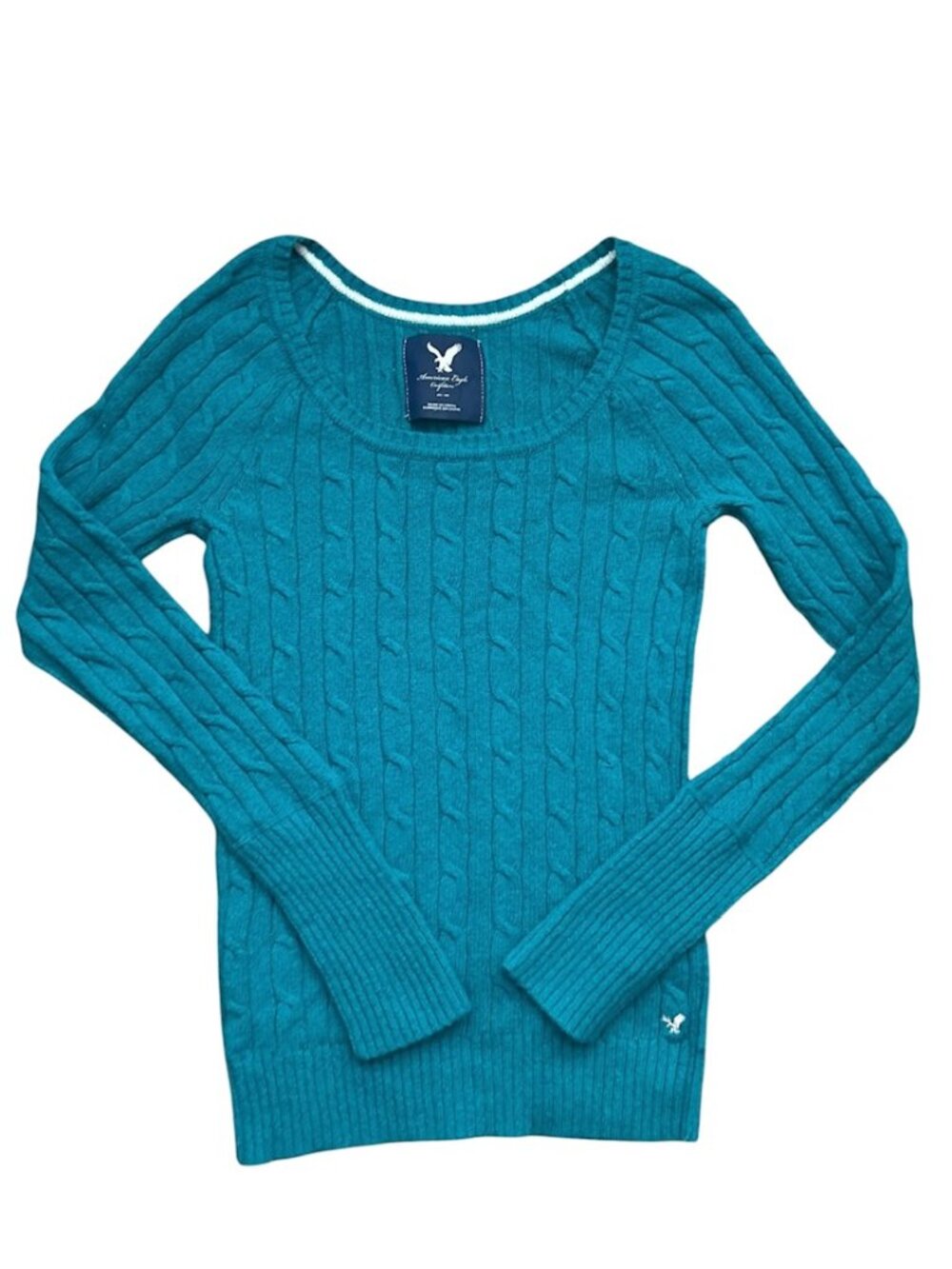 VTG American Eagle Cable Knit Sweater Wool Blend Size M Y2K Bella Swan Elena